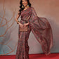 Digital Printed Premium Cotton Blend Chanderi Saree with Traditional Motifs & Tassel