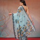 Digital Printed Premium Cotton Blend Chanderi Saree with Traditional Motifs & Tassel