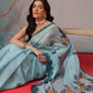 Digital Printed Premium Cotton Blend Chanderi Saree with Traditional Motifs & Tassel