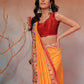 Digital Printed Premium Cotton Blend Chanderi Saree with Traditional Motifs & Tassel