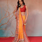 Digital Printed Premium Cotton Blend Chanderi Saree with Traditional Motifs & Tassel