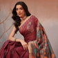 Digital Printed Premium Cotton Blend Chanderi Saree with Traditional Motifs & Tassel