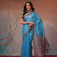 Digital Printed Premium Cotton Blend Chanderi Saree with Traditional Motifs & Tassel