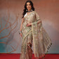 Digital Printed Premium Cotton Blend Chanderi Saree with Traditional Motifs & Tassel