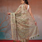 Digital Printed Premium Cotton Blend Chanderi Saree with Traditional Motifs & Tassel