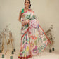 Digital Printed Premium Cotton Blend Chanderi Saree with Traditional Motifs & Tassel