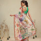 Digital Printed Premium Cotton Blend Chanderi Saree with Traditional Motifs & Tassel
