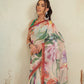 Digital Printed Premium Cotton Blend Chanderi Saree with Traditional Motifs & Tassel