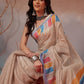 Digital Printed Premium Cotton Blend Chanderi Saree with Traditional Motifs & Tassel