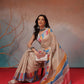 Digital Printed Premium Cotton Blend Chanderi Saree with Traditional Motifs & Tassel