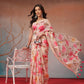Digital Printed Premium Cotton Blend Chanderi Saree with Traditional Motifs & Tassel