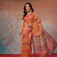 Digital Printed Premium Cotton Blend Chanderi Saree with Traditional Motifs & Tassel
