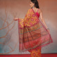 Digital Printed Premium Cotton Blend Chanderi Saree with Traditional Motifs & Tassel