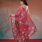 Digital Printed Premium Cotton Blend Chanderi Saree with Traditional Motifs & Tassel