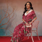 Digital Printed Premium Cotton Blend Chanderi Saree with Traditional Motifs & Tassel