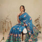 Digital Printed Premium Cotton Blend Chanderi Saree with Traditional Motifs & Tassel