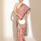 Digital Printed Floral Cotton Chanderi Saree With Tassels