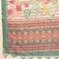 Digital Printed Floral Cotton Chanderi Saree With Tassels