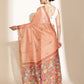 Digital Printed Floral Cotton Chanderi Saree With Tassels