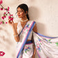 Bollywood Inspired Floral Digital Print Satin Ready to Wear Saree
