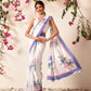 Bollywood Inspired Floral Digital Print Satin Ready to Wear Saree