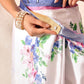 Bollywood Inspired Floral Digital Print Satin Ready to Wear Saree