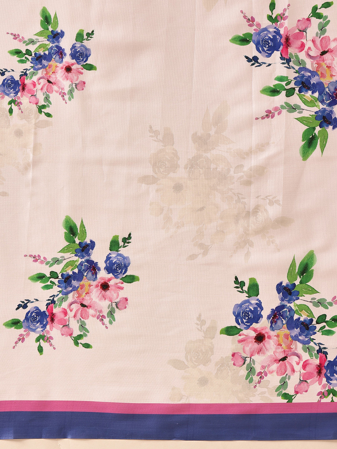 Bollywood Inspired Floral Digital Print Satin Ready to Wear Saree