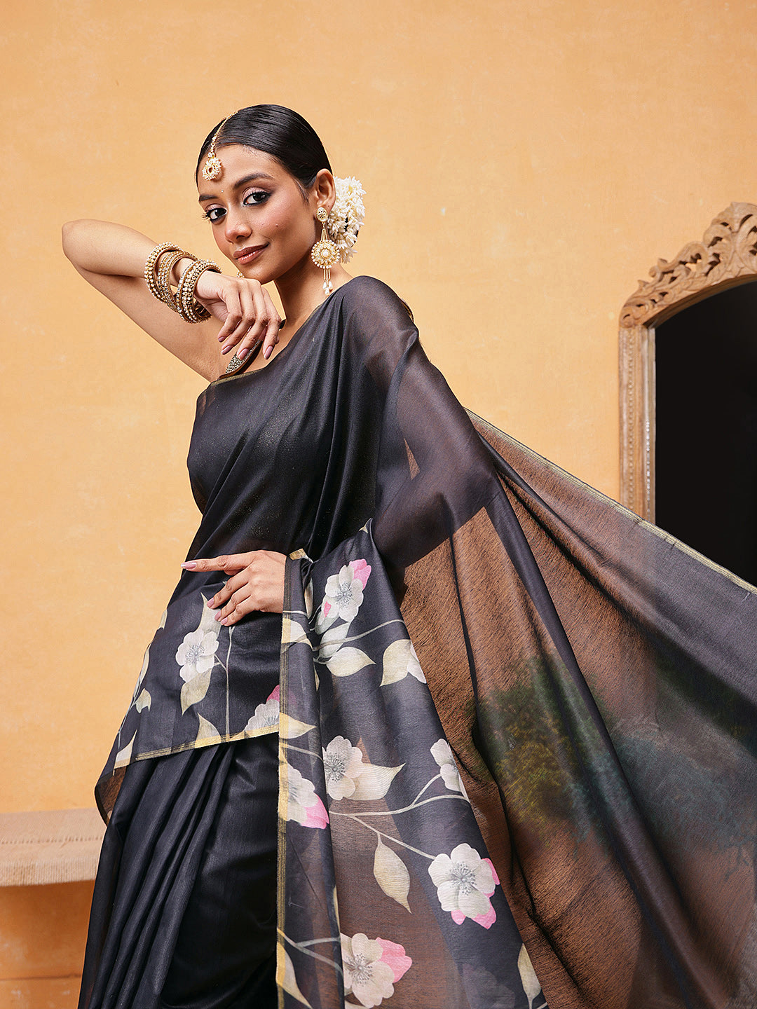 Floral Digital Printed Ready To Wear Saree