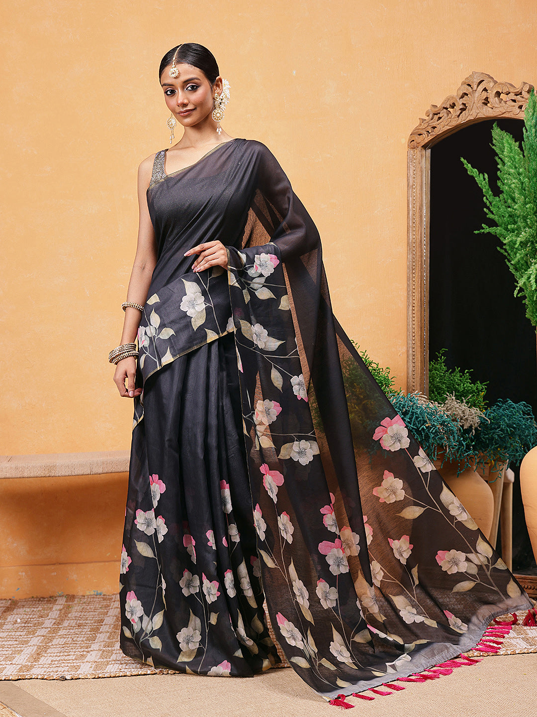 Floral Digital Printed Ready To Wear Saree