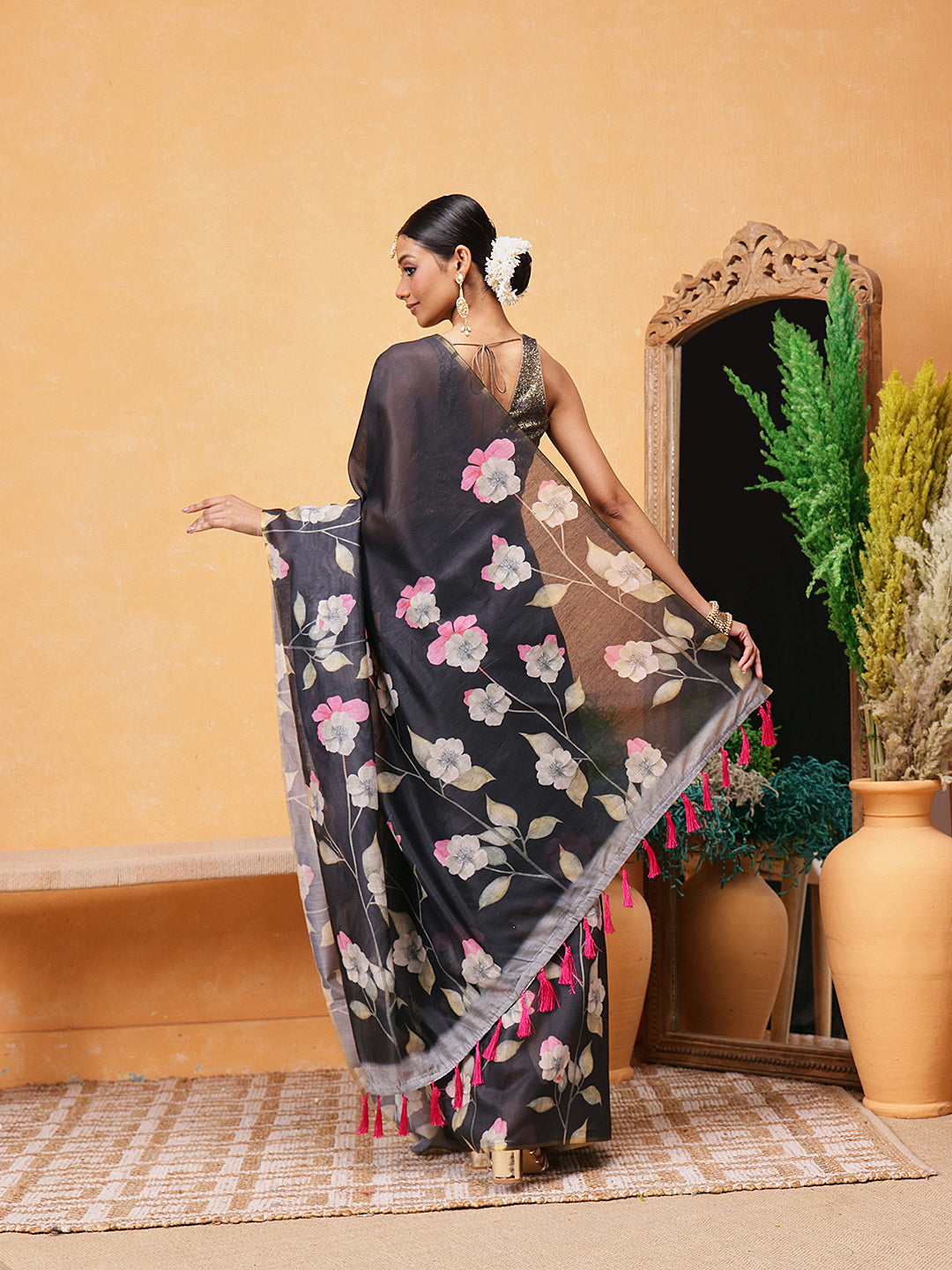 Floral Digital Printed Ready To Wear Saree