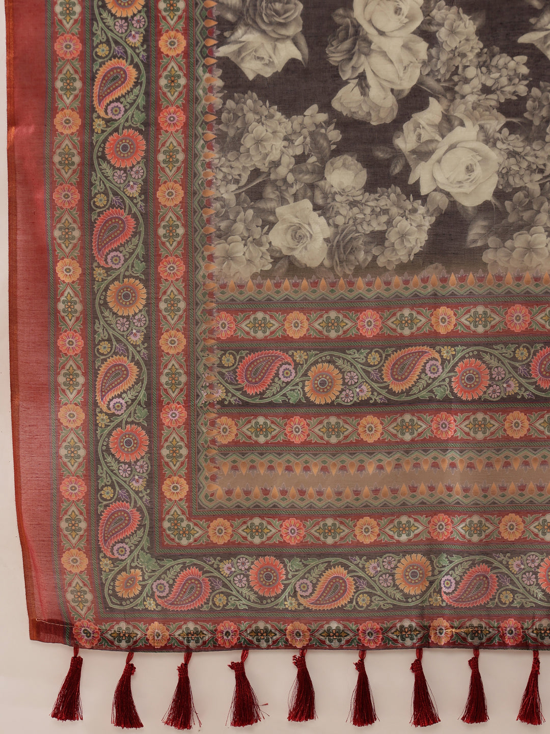 Floral Printed Chanderi Ready to Wear Saree