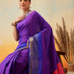 Uppada Pattu Art Silk Solid Ready To Wear Saree