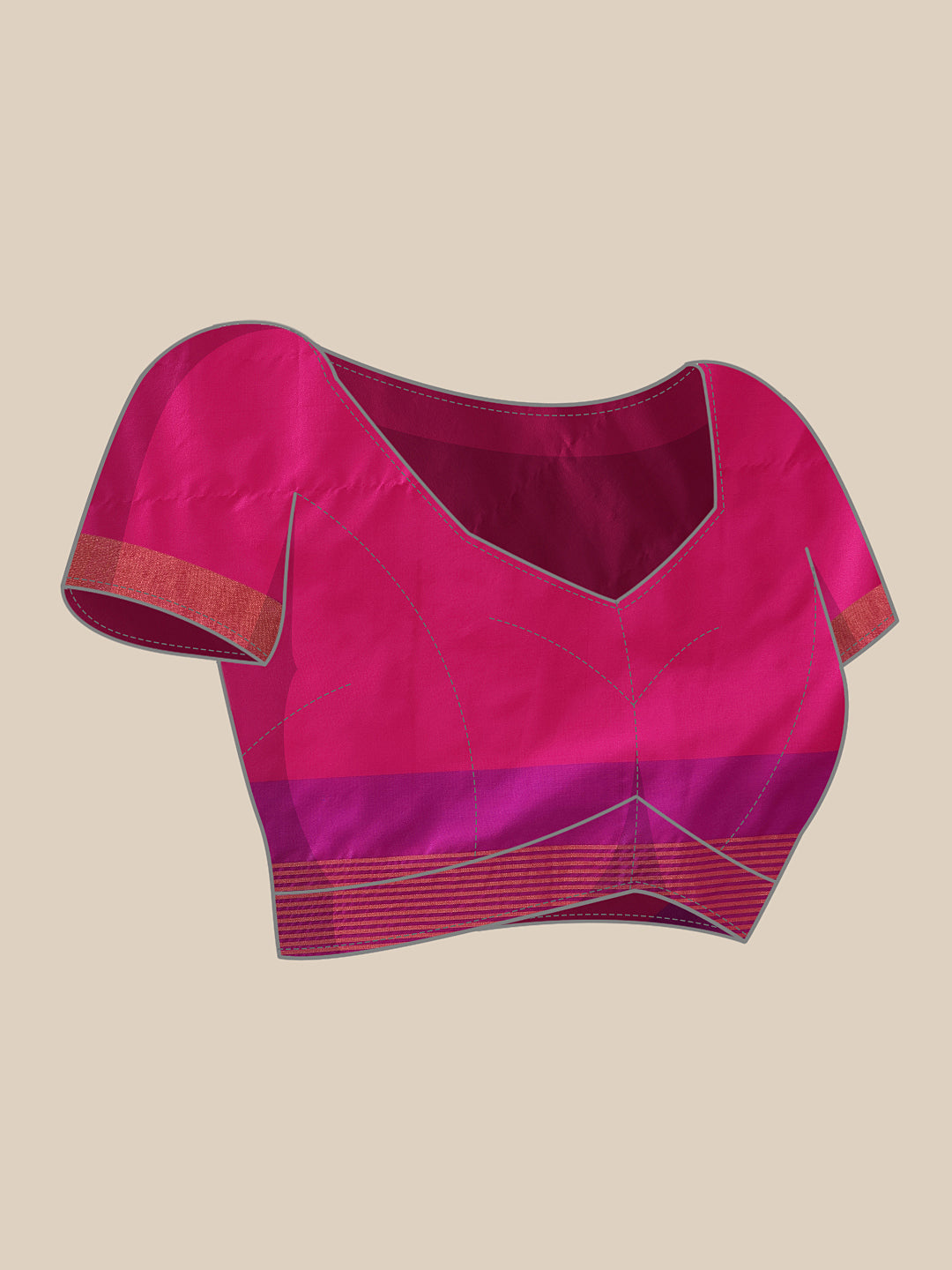 Uppada Pattu Art Silk Solid Ready To Wear Saree