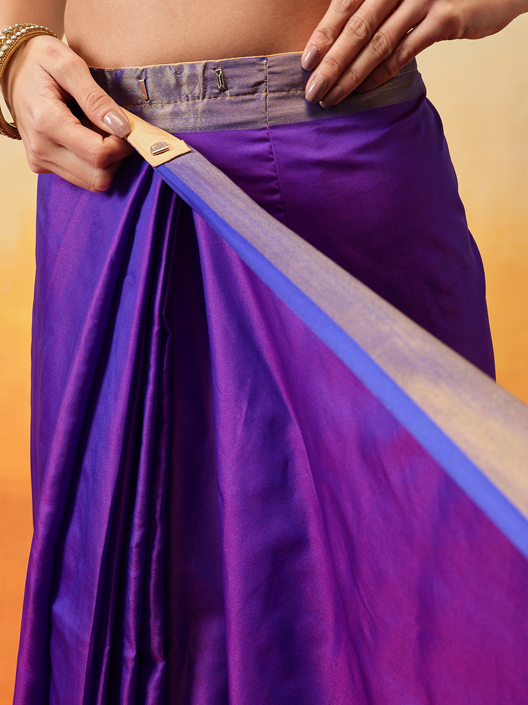 Uppada Pattu Art Silk Solid Ready To Wear Saree