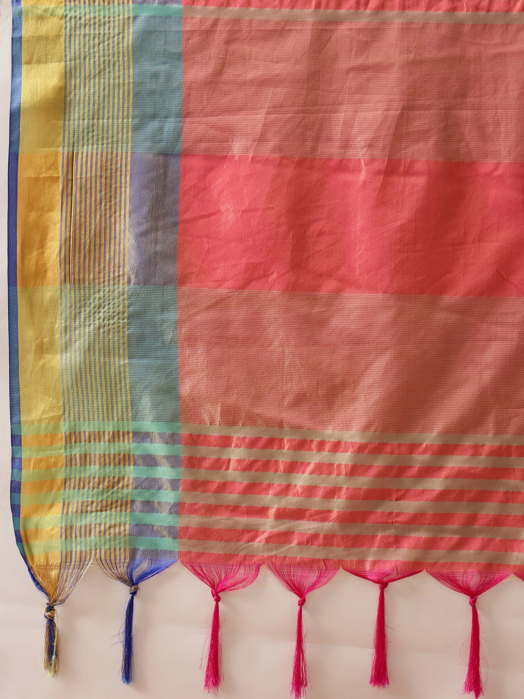 Uppada Pattu Art Silk Solid Ready To Wear Saree