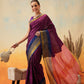 Uppada Pattu Art Silk Solid Ready To Wear Saree