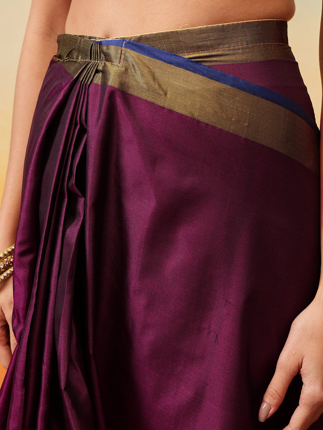 Uppada Pattu Art Silk Solid Ready To Wear Saree