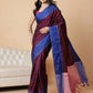 Women's Arani Pattu Soft Silk Upada Solid Ready to Wear Saree