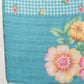 Digital Printed Work Wear Sky Blue Floral Checks Chanderi Ready to Wear Saree