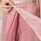 Maroon Color Striped Chanderi Cotton Digital Printed Ready to Wear Saree