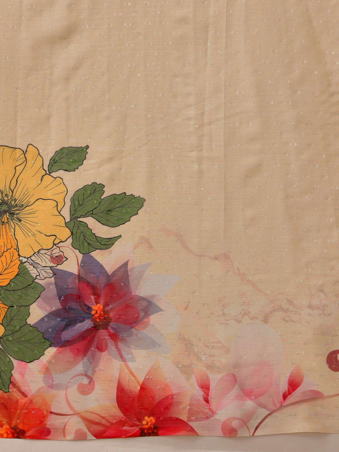 Pure Chiffon Floral Printed Ready to Wear Saree