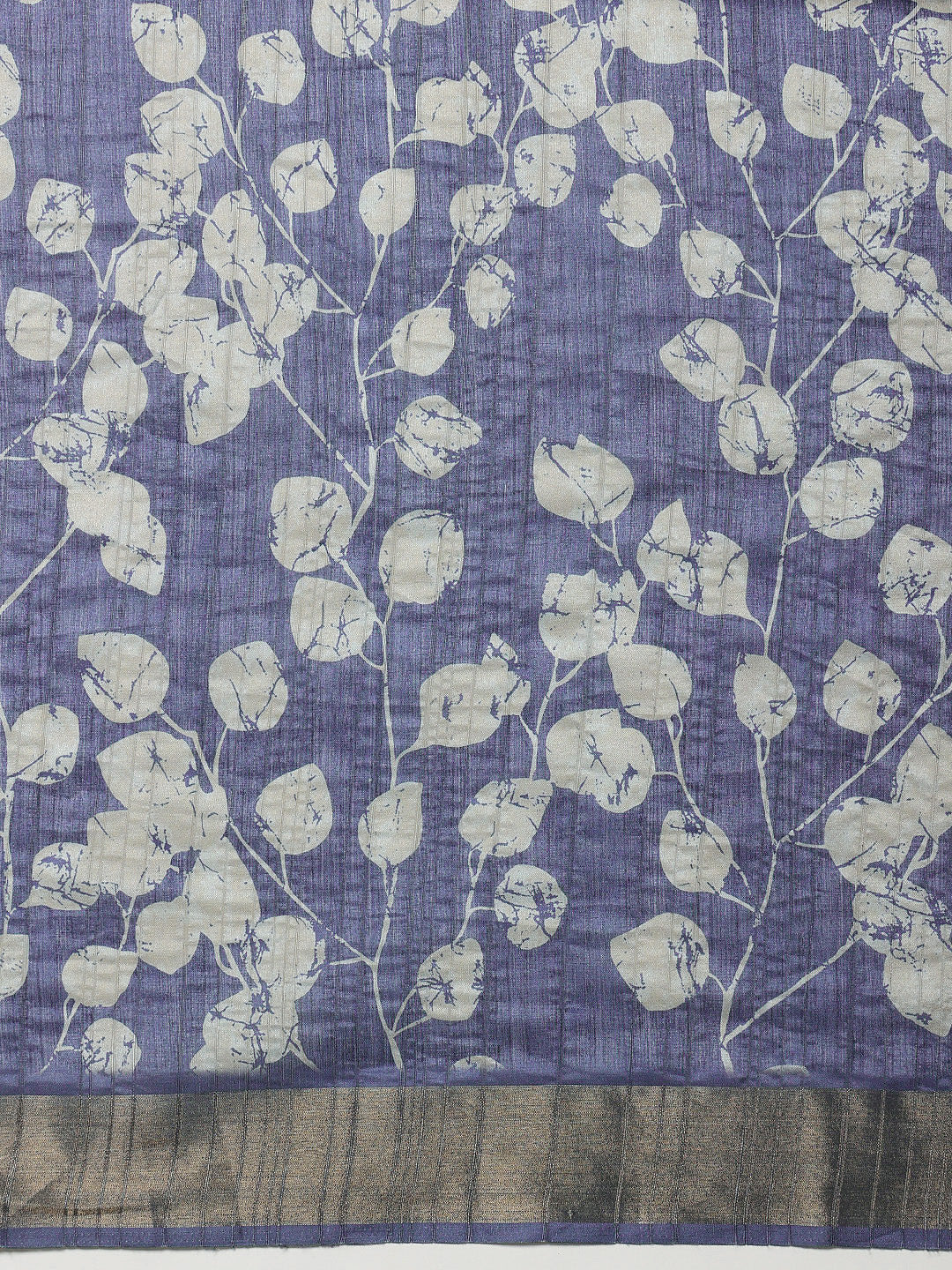 Floral Printed Silk Ready To Wear Saree