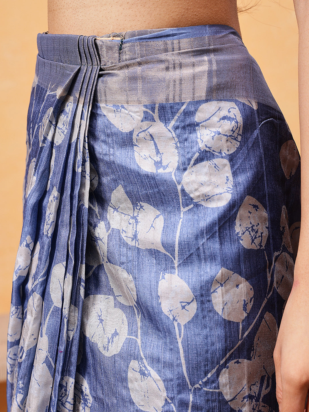 Floral Printed Silk Ready To Wear Saree