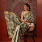 Floral Printed Kotha Silk Ready to Wear Saree With Zari Border