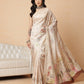 Beige Color Art Silk Floral Digital Printed Ready to Wear Saree