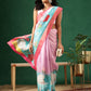 Animal Printed Kotha Silk Ready to Wear Saree With Zari Border