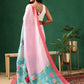 Animal Printed Kotha Silk Ready to Wear Saree With Zari Border