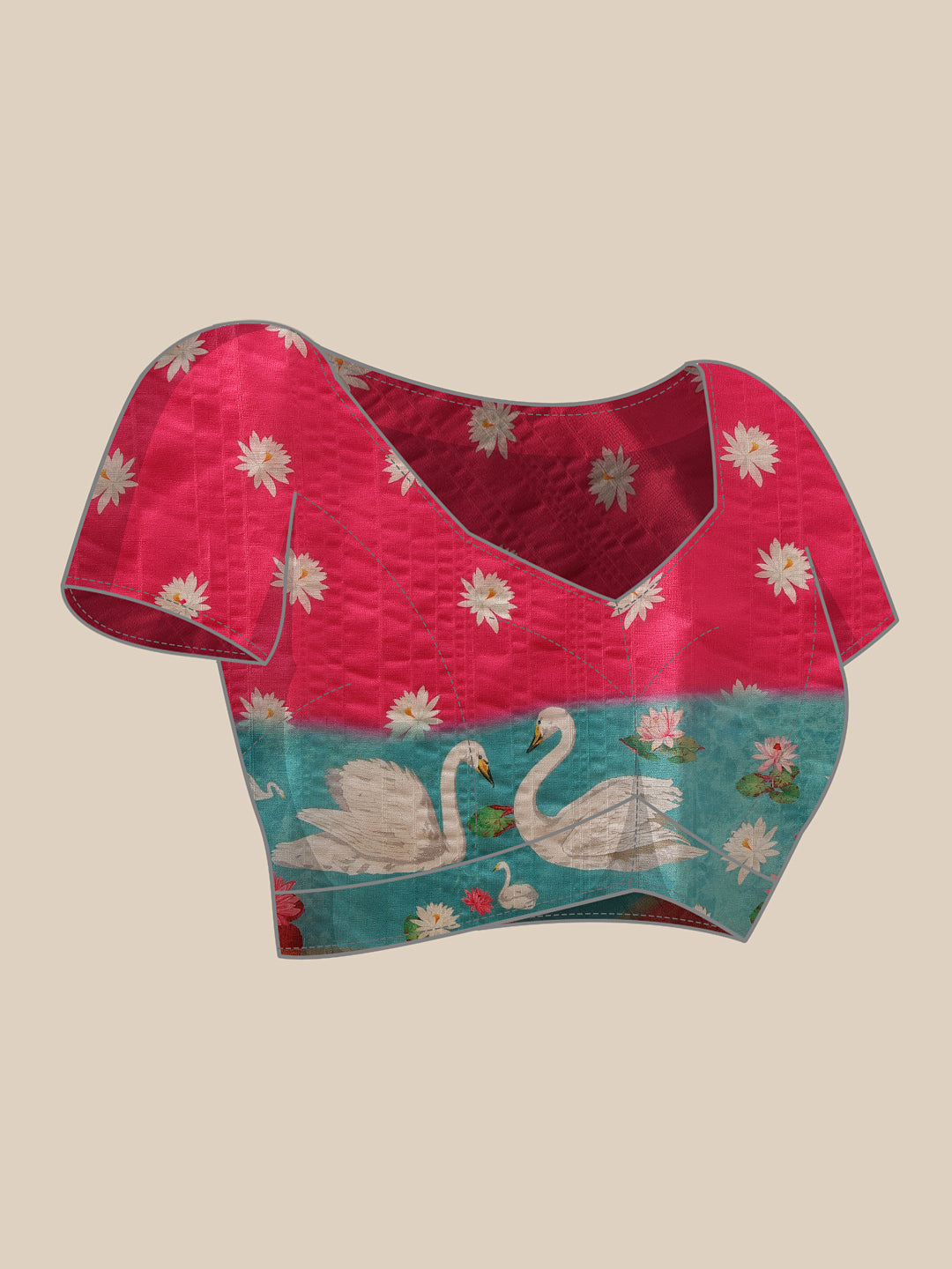 Animal Printed Kotha Silk Ready to Wear Saree With Zari Border