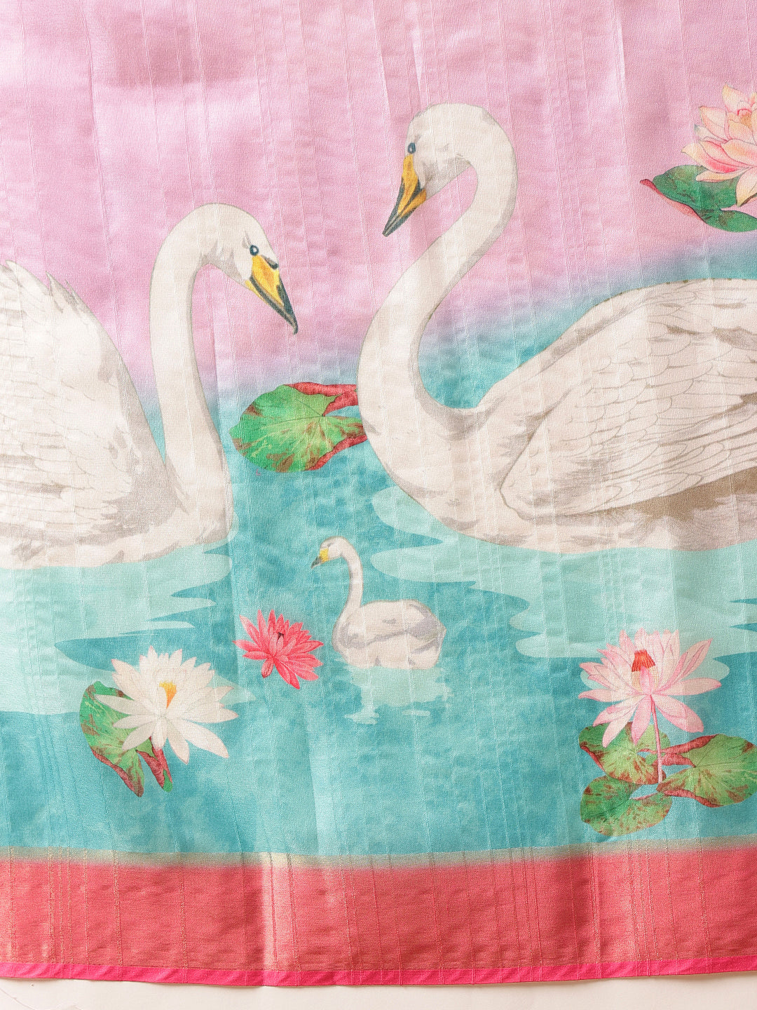 Animal Printed Kotha Silk Ready to Wear Saree With Zari Border