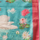 Animal Printed Kotha Silk Ready to Wear Saree With Zari Border